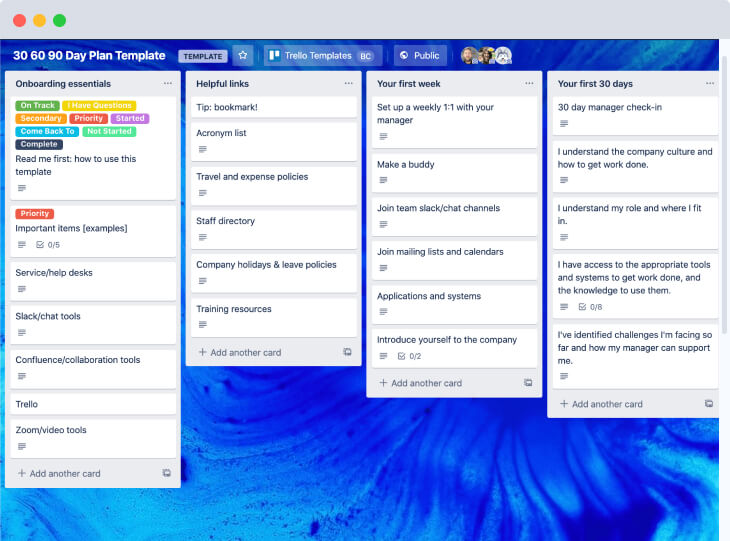 projects tasks trello