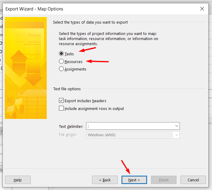 Exporting Project Tasks And Resources From Microsoft Project Desktop As CSV