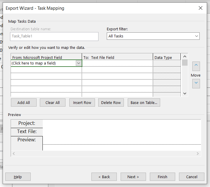 Export Wizard Task