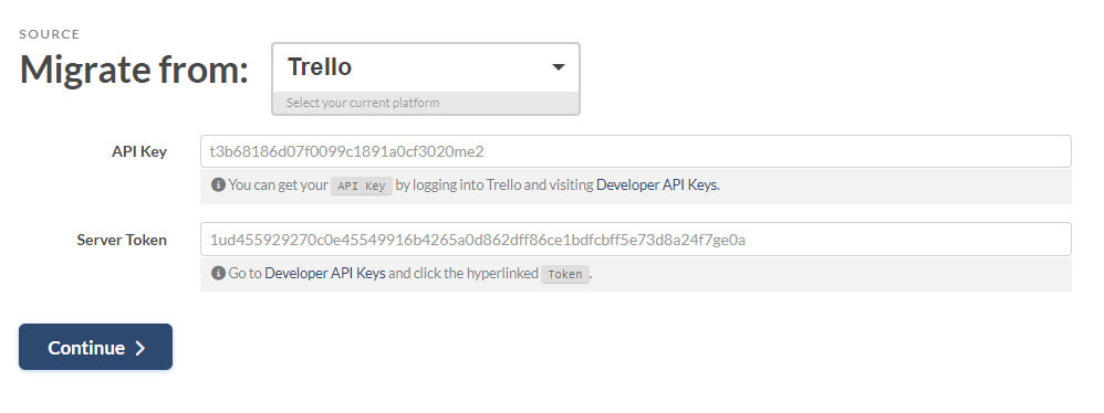 Migrate from Trello Migration Wizard