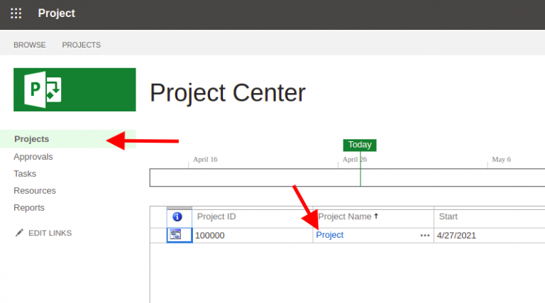 projects tasks not visible ms project online