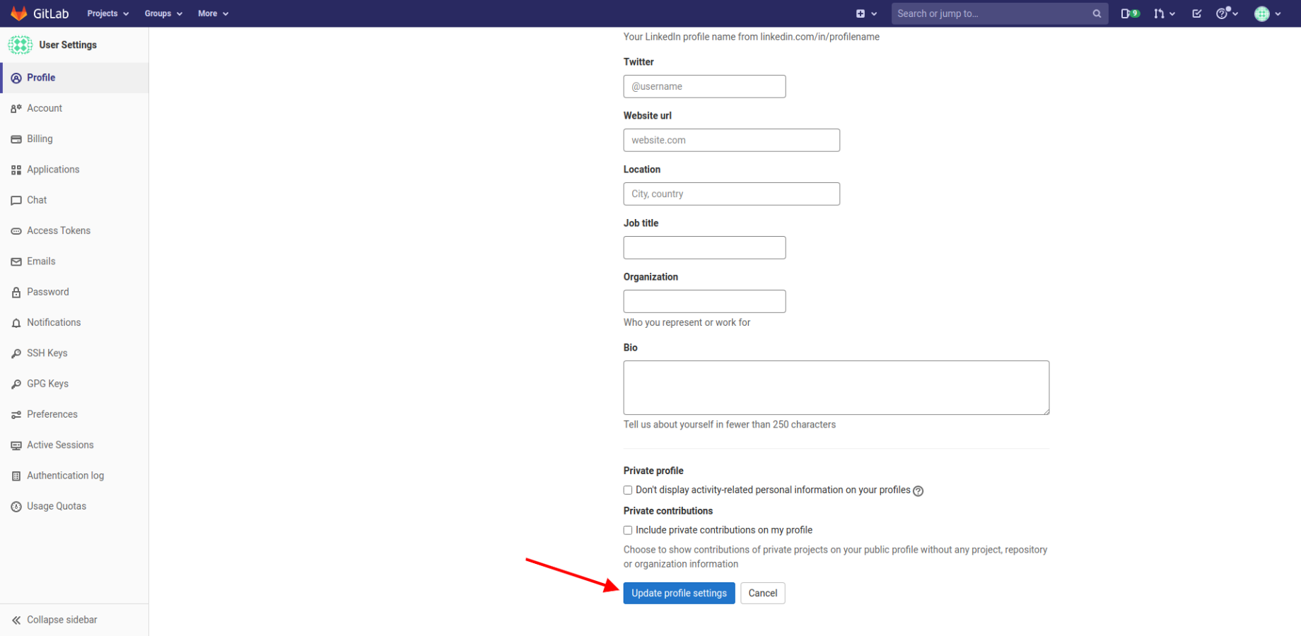 How to Change Email Visibility in GitLab - Projects & tasks migration ...