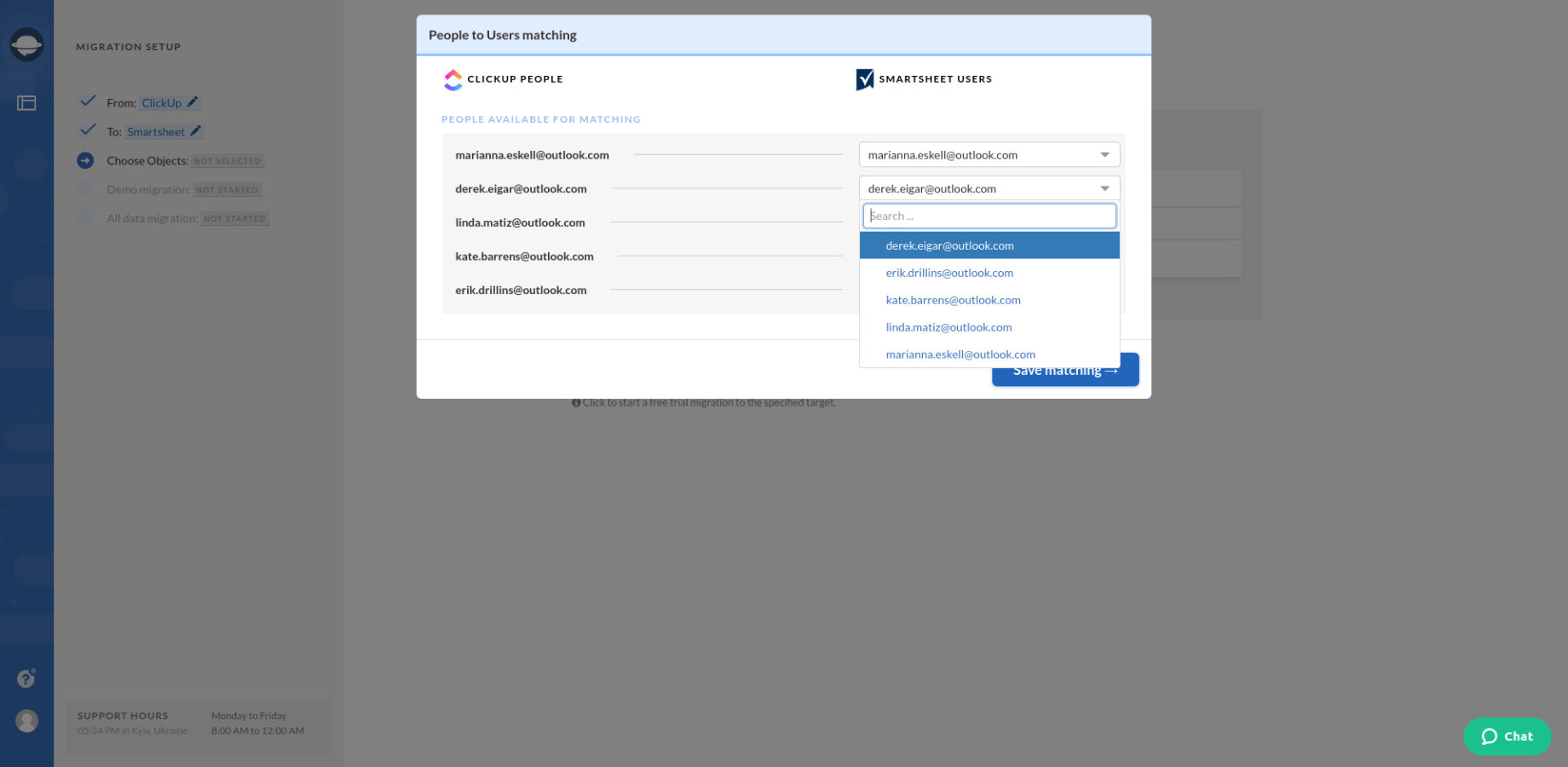 User Mapping Between Microsoft Project and Smartsheet
