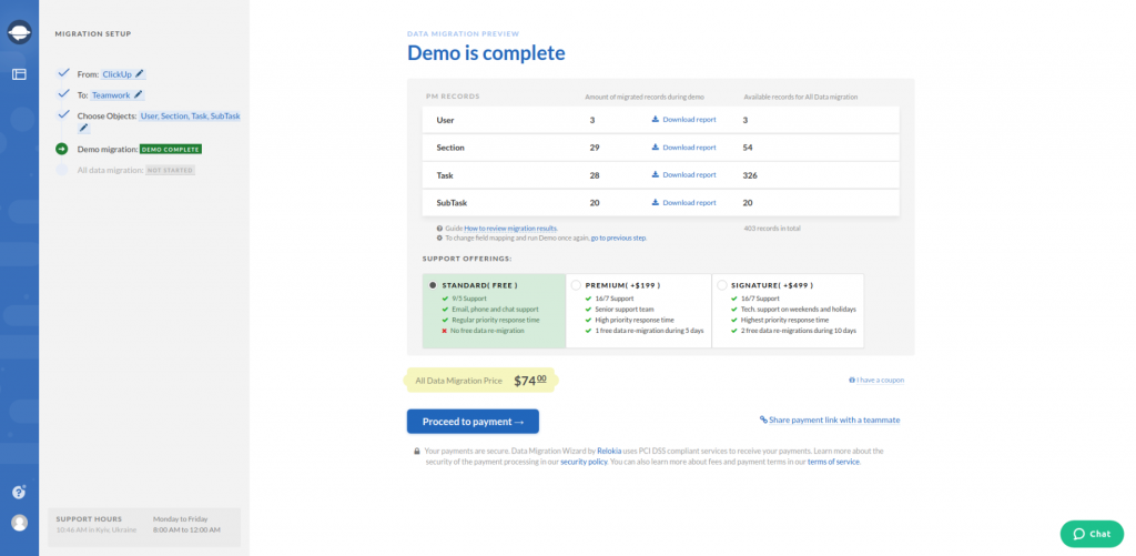Teamwork Data Migration Complete Teamwork Data Migration Complete