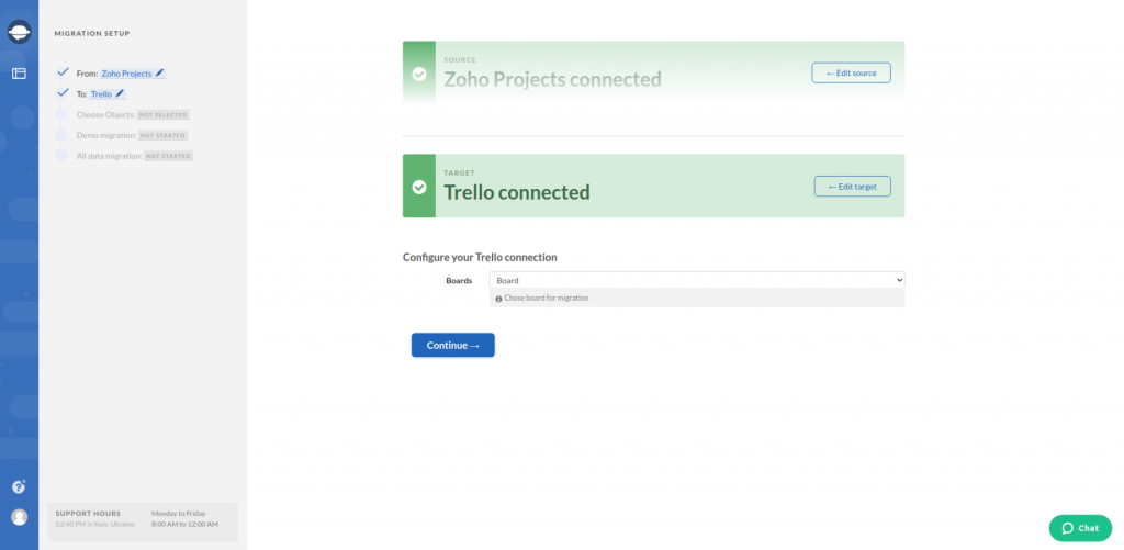 Zoho Projects Target Connection Zoho Projects Target Connection