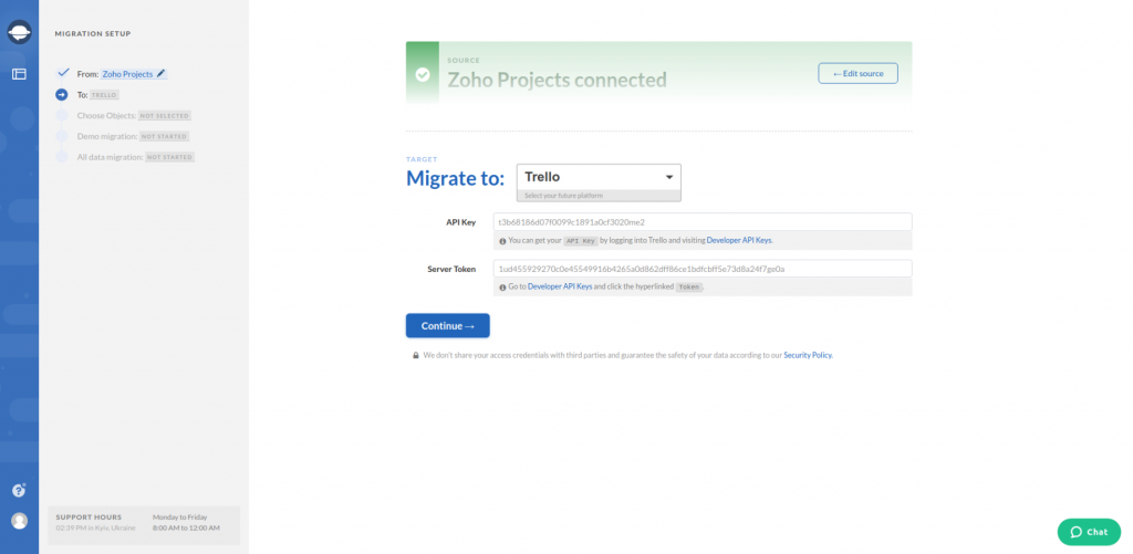 Zoho Projects Export Target Platform Zoho Projects Export Target Platform