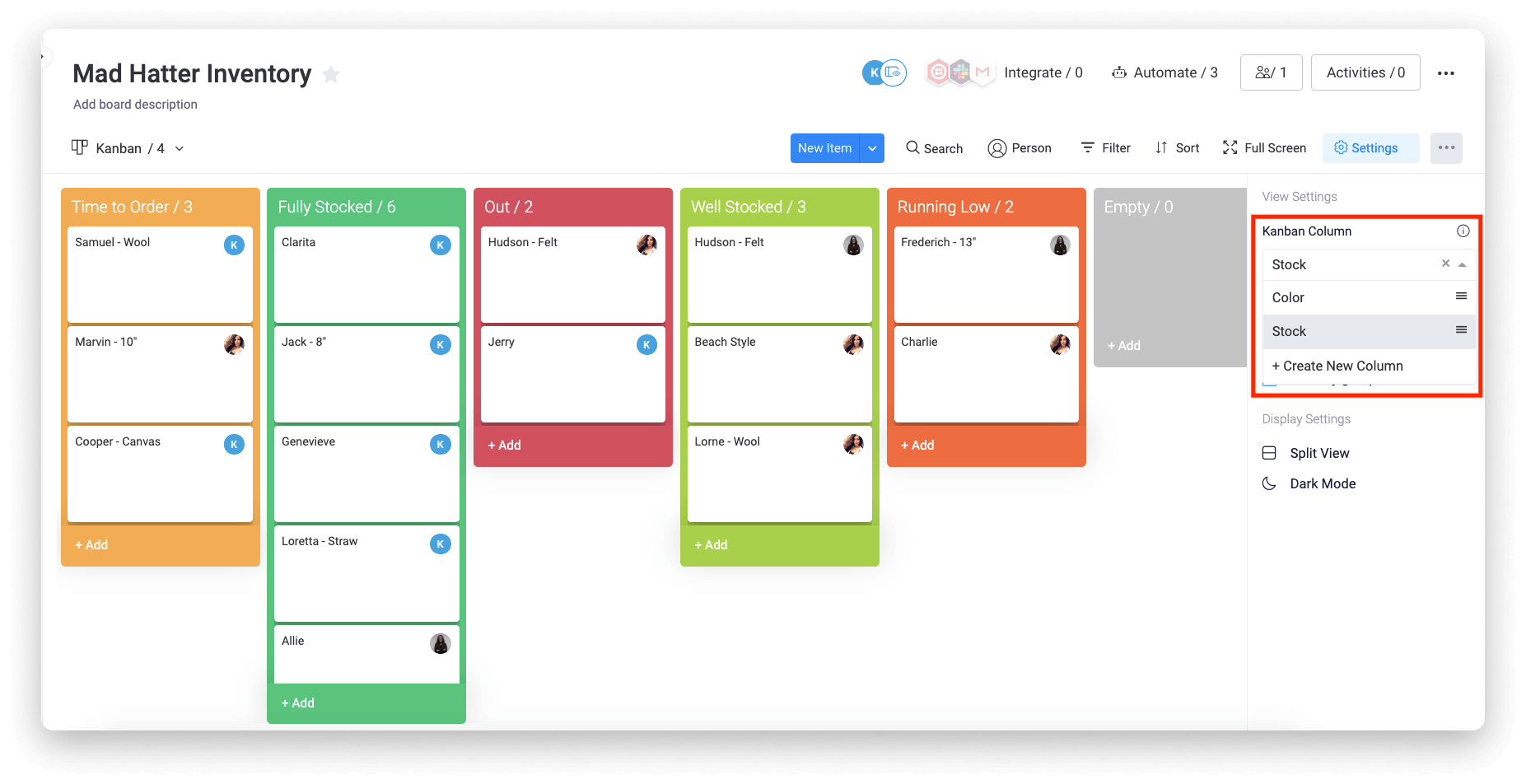 Monday Kanban View Monday Kanban View