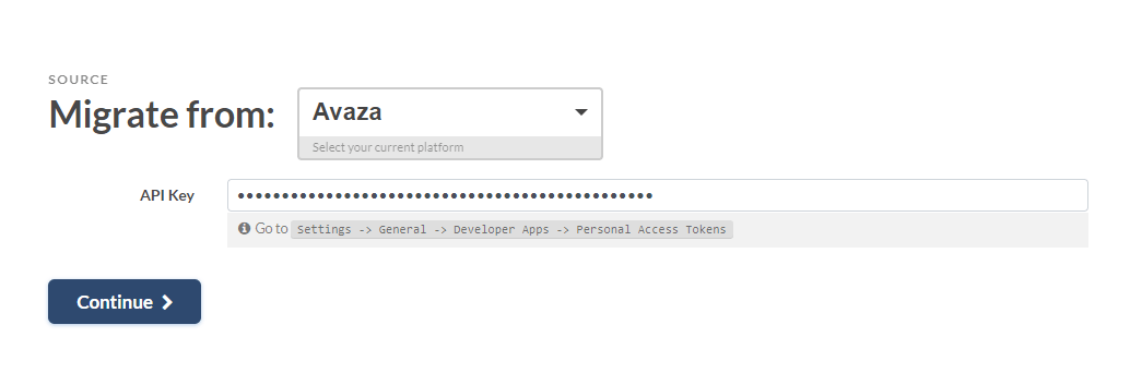 Avaza Migration Wizard