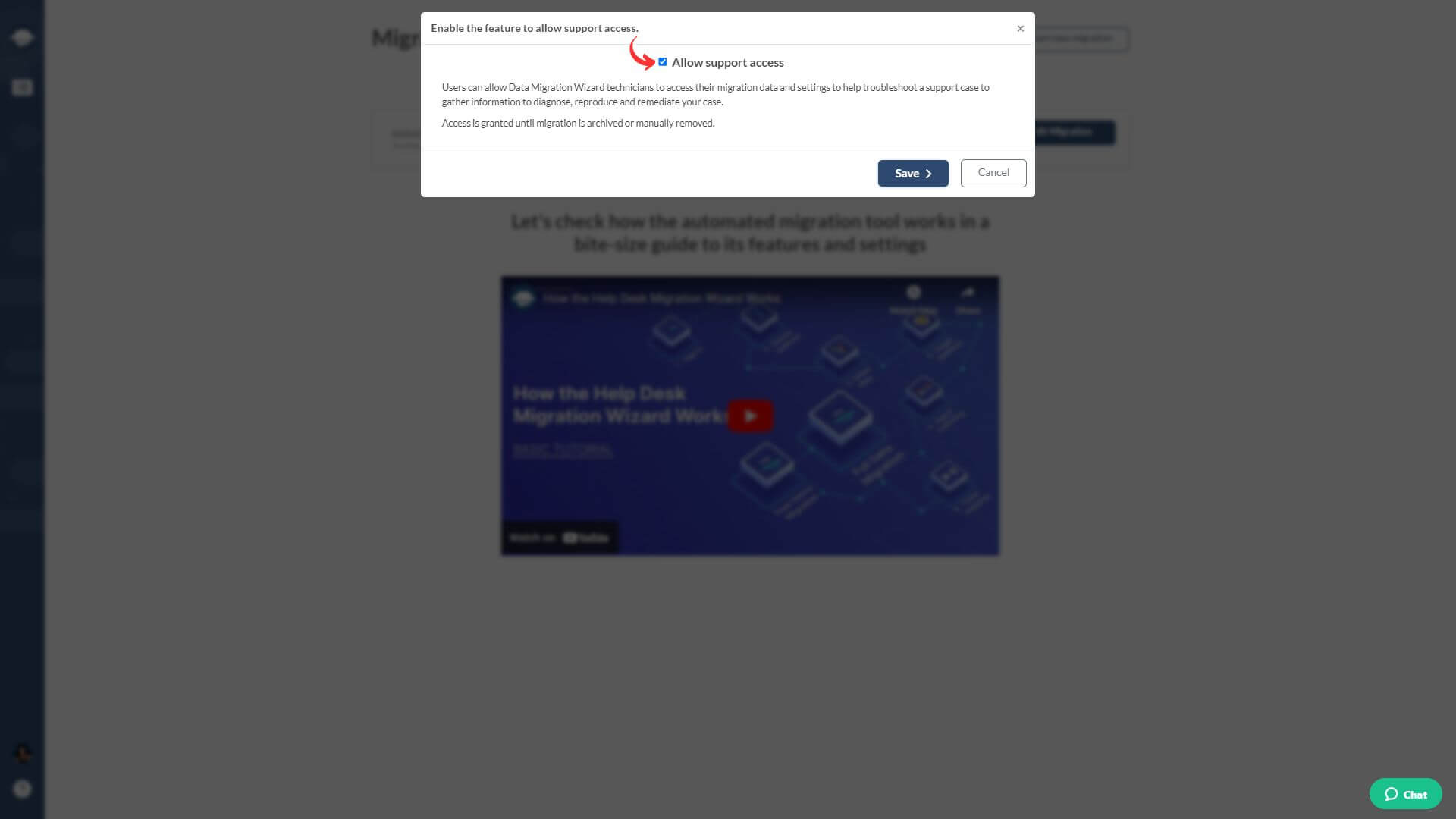 Allow Support Access