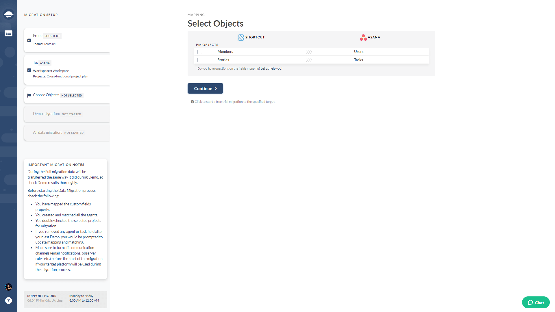 Select Object Shortcut Export