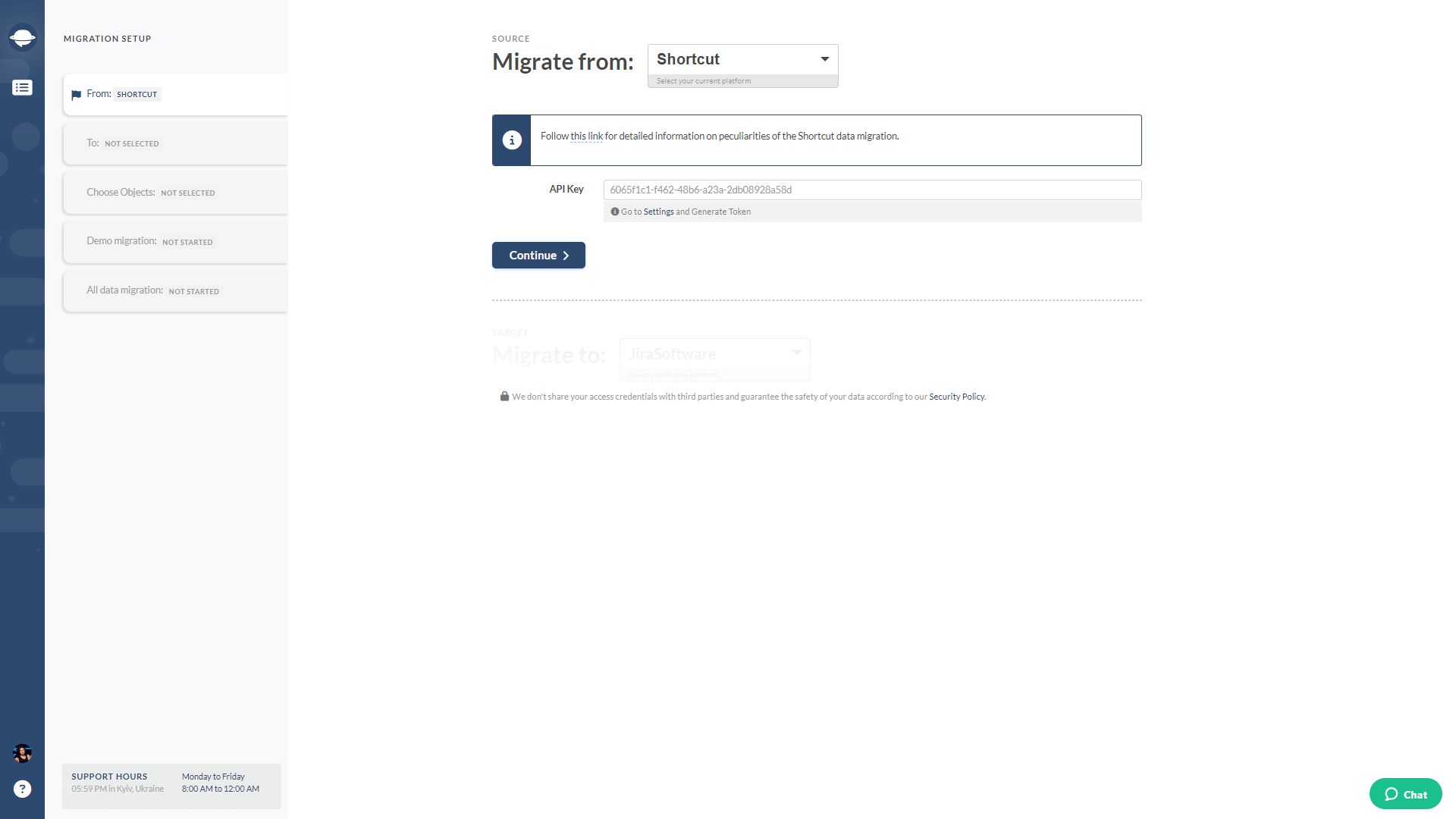 Source Platform Shortcut Export