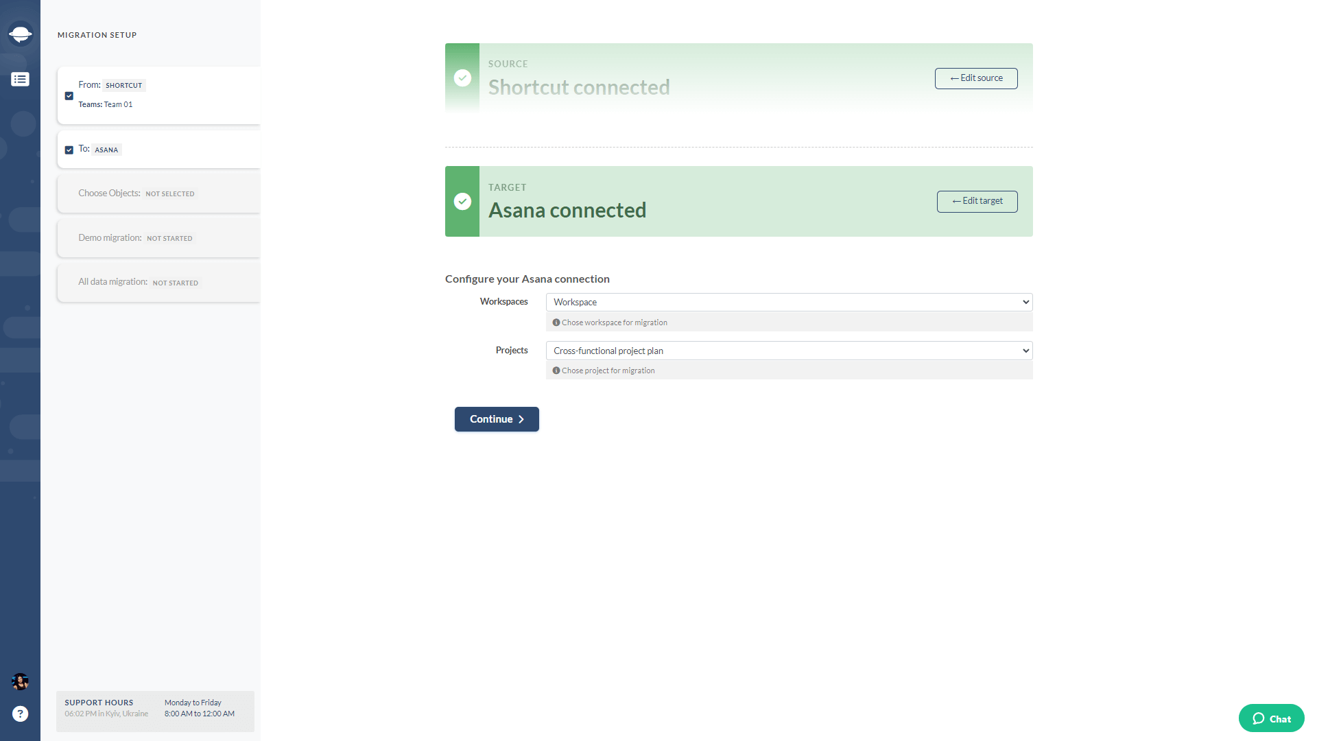 Target Configuration Shortcut Export