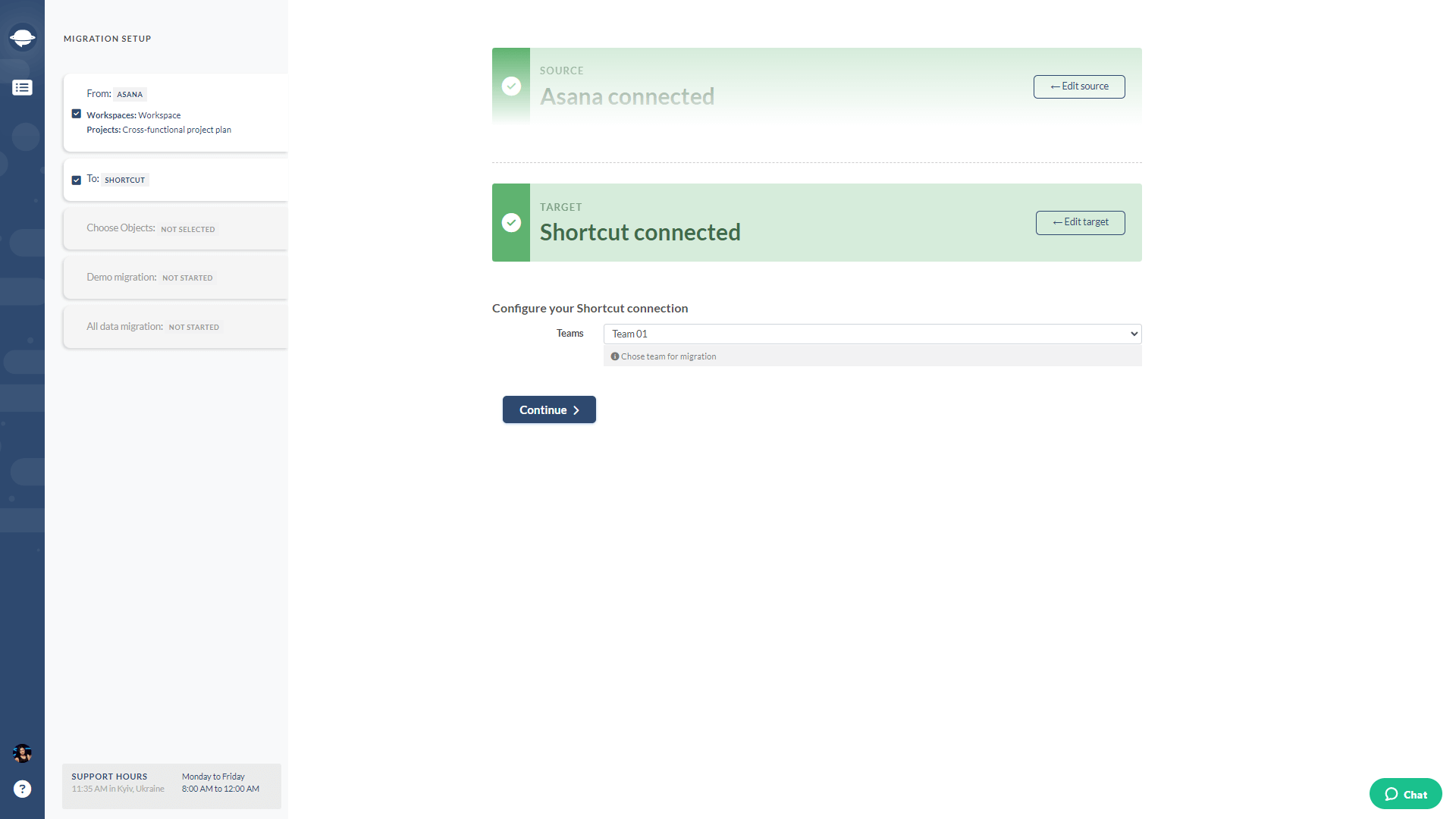 Target Configuration Shortcut Import