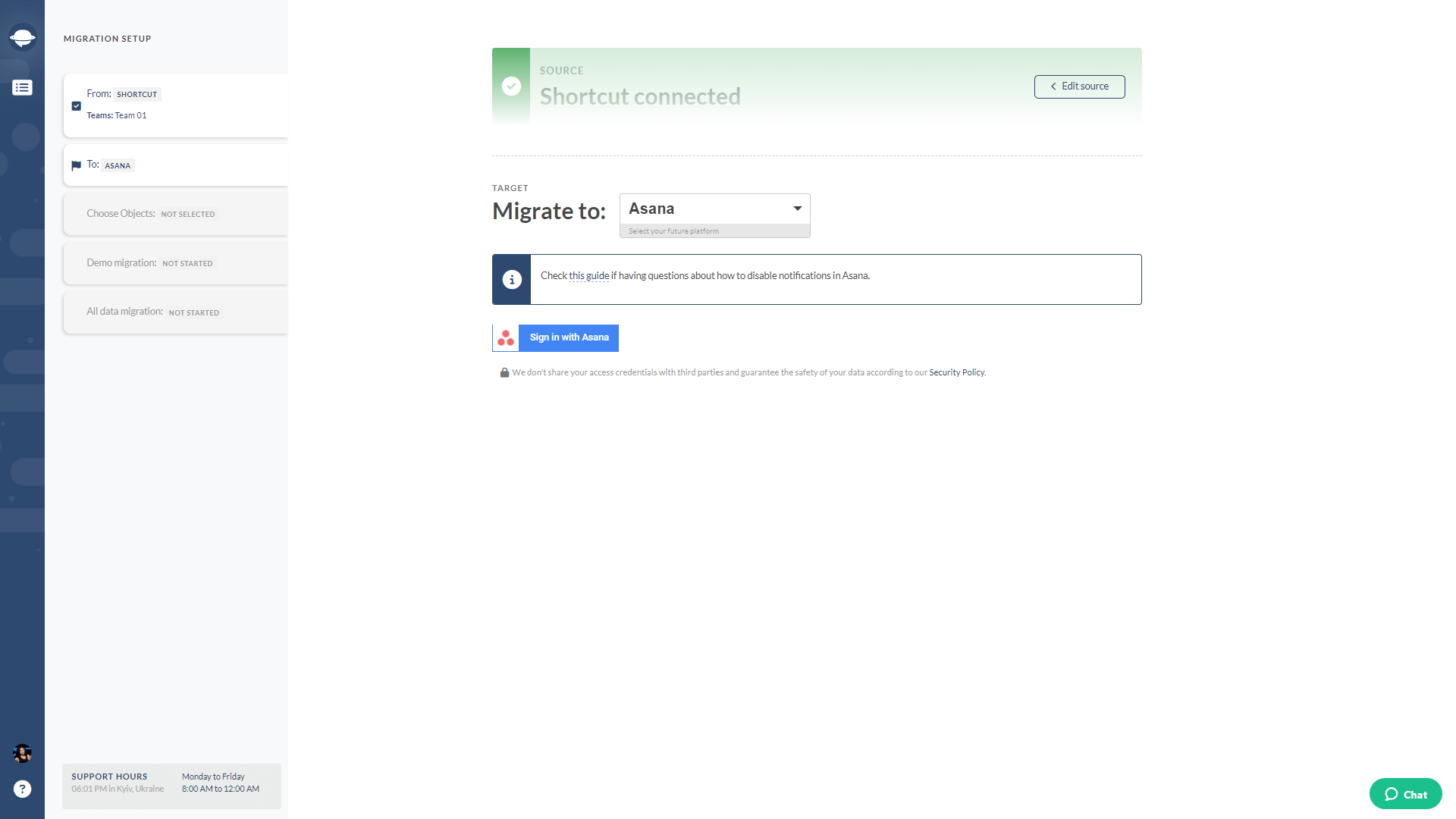 Target Platform Shortcut Export