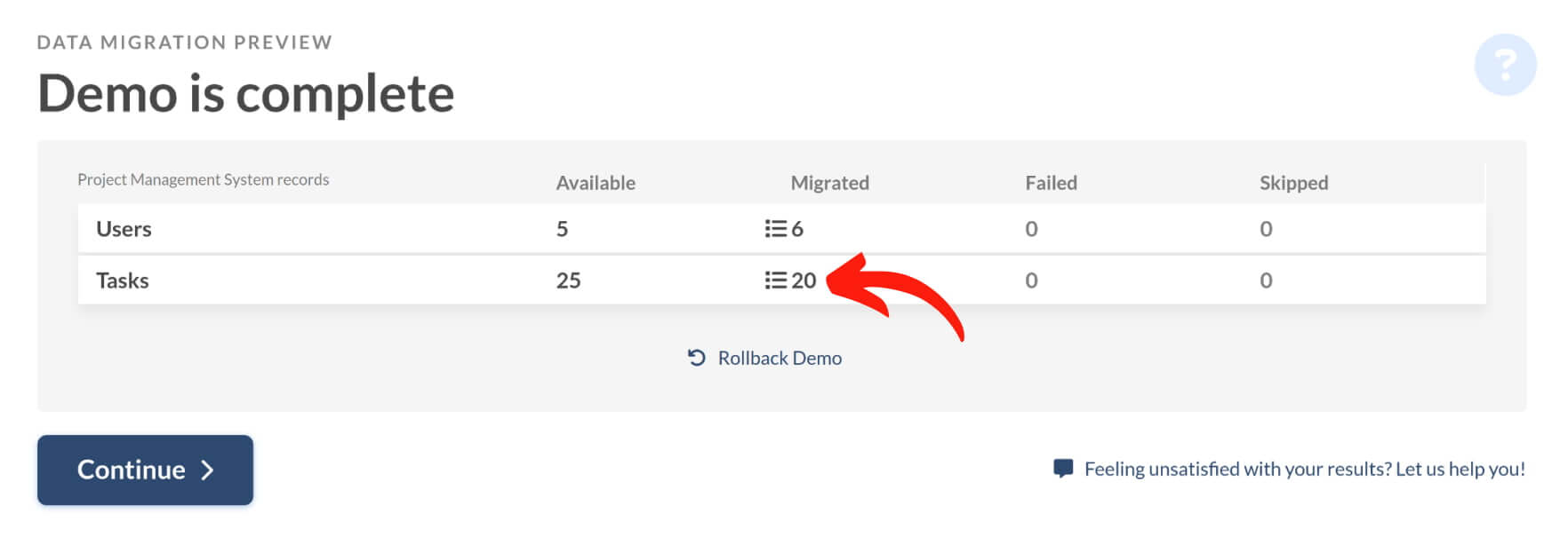 Completed Demo Migration