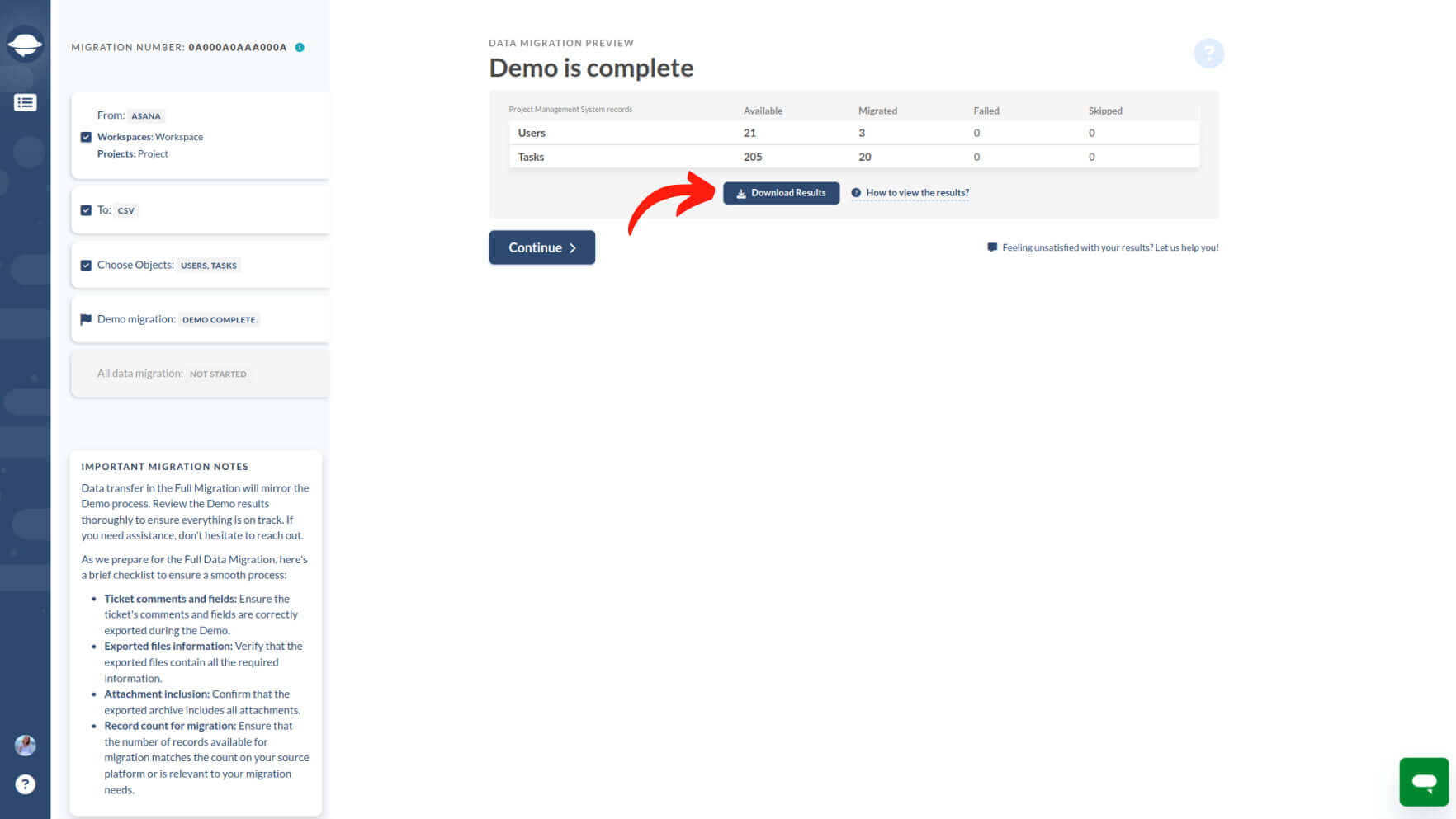 Demo is complete - CSV Data Import