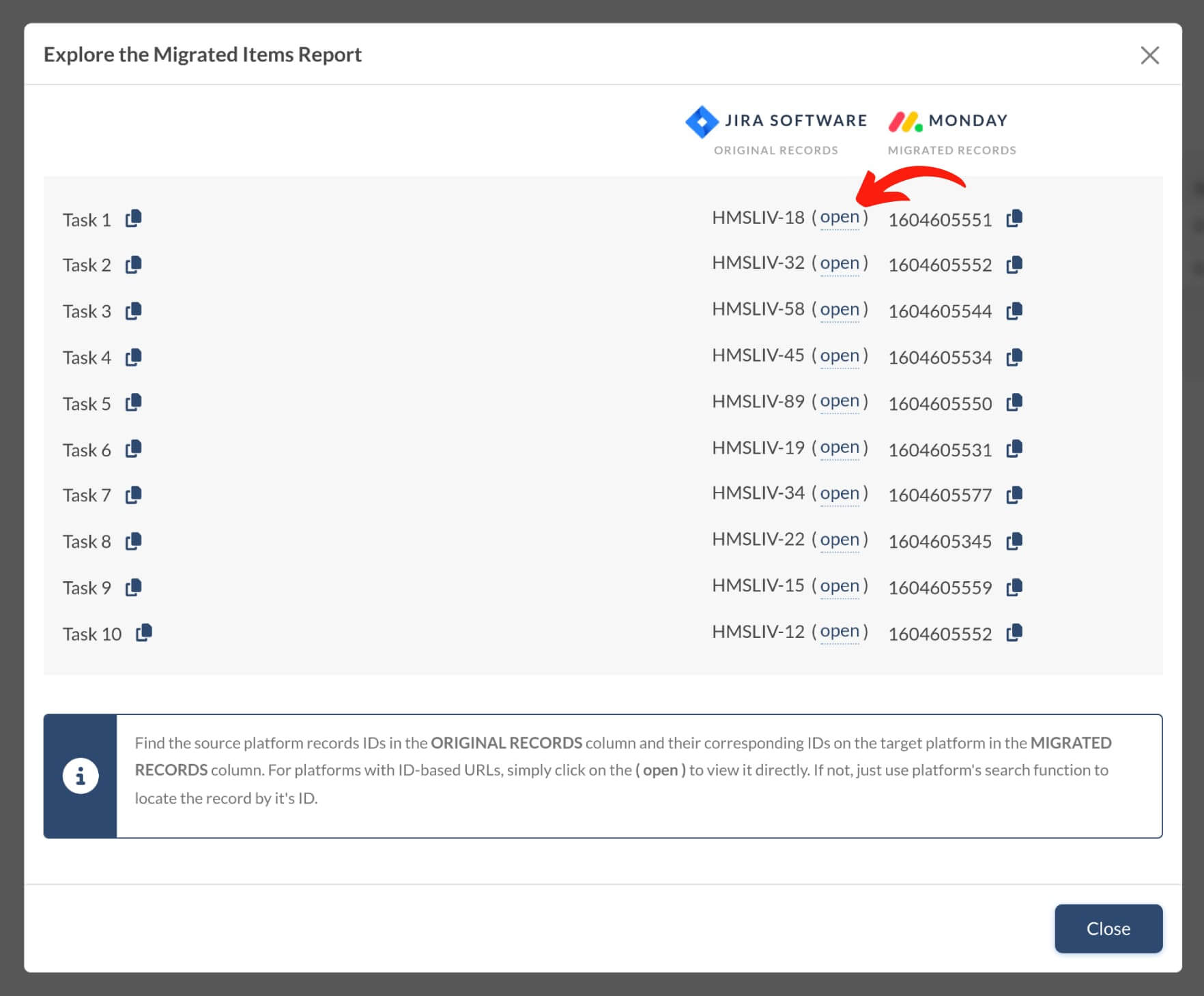 Migrated Items Report - Migration Wizard