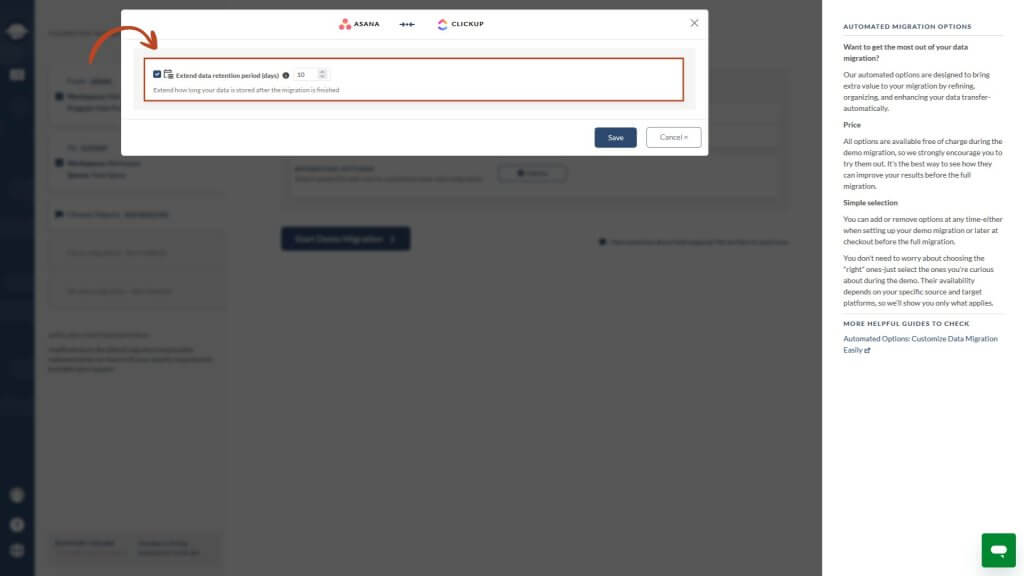 Extend Data Retention Period Extend Data Retention Period