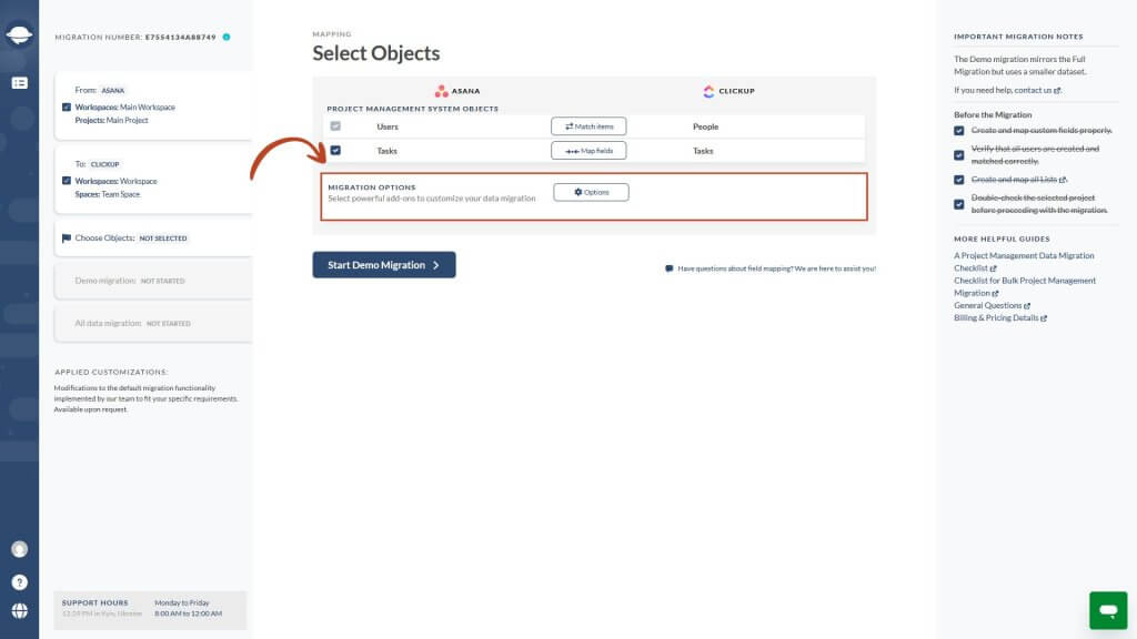 Migration Options Migration Options